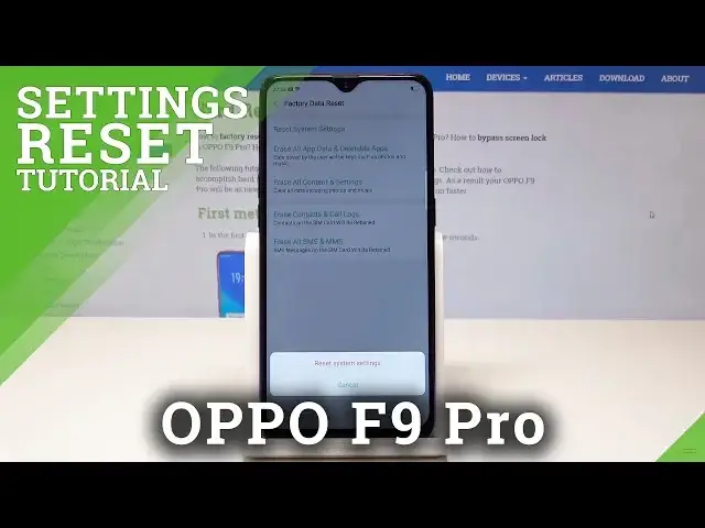 'Video thumbnail for How to Restore Default Settings in OPPO F9 Pro - Reset Settings'