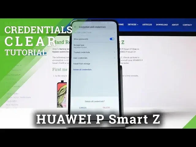 'Video thumbnail for How to Clear Credentials in HUAWEI P Smart Z – Wipe All Certificates'