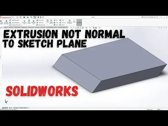 'Video thumbnail for SolidWorks | How to Create an Extrusion Not Normal to Sketch Plane (2025)'