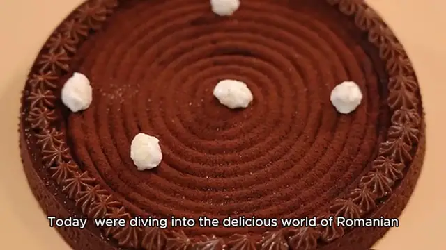 Video thumbnail for Romanian Walnut Buttercream Cake