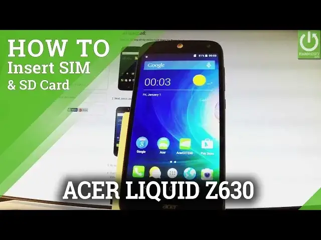 'Video thumbnail for How to Insert SIM & SD in ACER Liquid Z630 - Install SIM and SD Card'