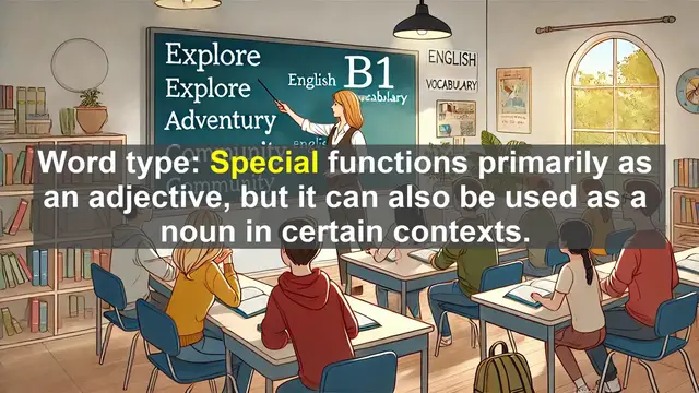 Video thumbnail for 2500 Must Know CEFR B1 Vocabulary - Understanding 'Special': Mastering Its Use for B1 English