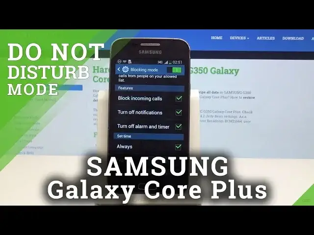 Video thumbnail for How to Enable Do Not Disturb Mode in SAMSUNG Galaxy Core Plus - Mute Sounds