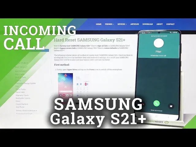 'Video thumbnail for WhatsApp Incoming Call in SAMSUNG Galaxy S21+ - Animation of WhatsApp Call'
