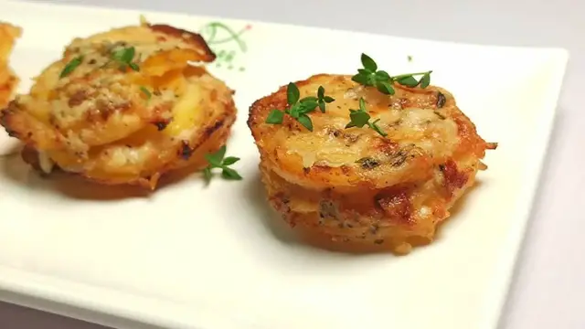 Video thumbnail for Mini Stacked Potato Gratins With Cheese
