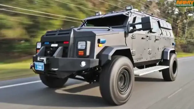'Video thumbnail for IAG B6 B7 armoured SUV Car Sentinel APC armoured personnel carrier save human lives AUSA 2015'