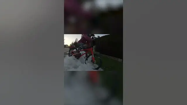 'Video thumbnail for Funny snow play #shorts #bike #kids #dzieci'