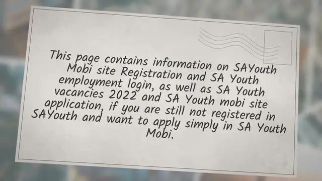 'Video thumbnail for SAyouth Application Form 2022/2023'