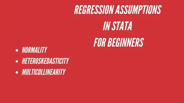 Video thumbnail for Regression Assumptions in Stata for Beginners | Stata Tutorial
