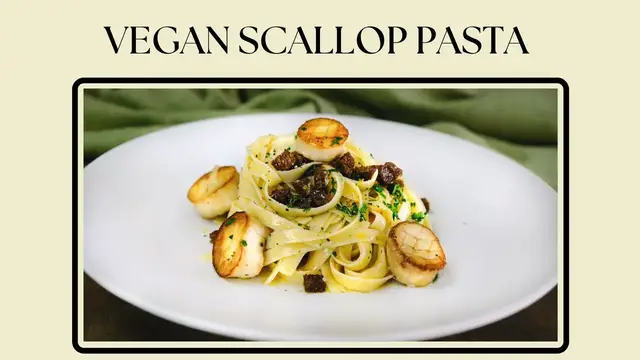 Video thumbnail for Vegan Scallops (King Oyster Mushrooms) with Vegan Scampi Style Sauce Made Easy