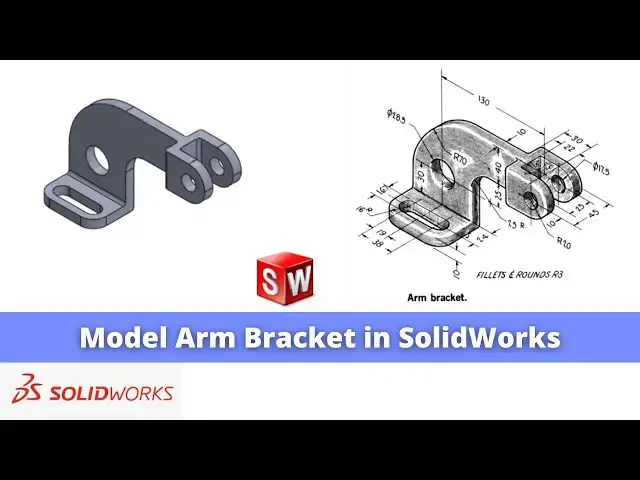 'Video thumbnail for Model Arm Bracket in SolidWorks  | SolidWorks Tutorial | SolidWorks Part Modeling |'