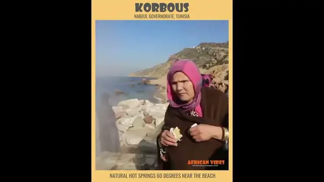 Video thumbnail for Korbous  Nabeul Governorate, Tunisia natural hot springs 60 degrees near the beach #shorts