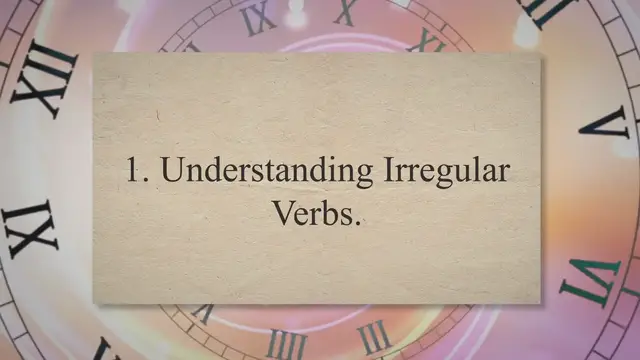 Video thumbnail for Mastering Irregular Verbs: A Step-by-Step Guide to Efficient Learning