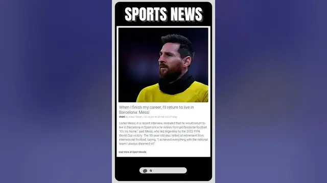 'Video thumbnail for Sports News | Lionel Messi: Barcelona Here I Come! | #shorts #sports'