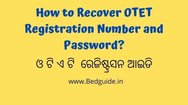 'Video thumbnail for How to get the OTET registration number and password? Lost OTET Registration Number and Password'