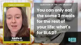 Video thumbnail for Sadie K would only eat a big old breakfast, tofu Pad Thai, and mac & cheese. Delicious decisions!