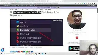 Video thumbnail for Python 3 Script to Export a Pandas DataFrame to an Excel File Full Project For Beginners