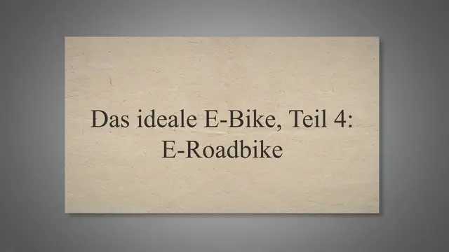 Video thumbnail for Kaufberatung E-Bike, Teil 4: Warum E-Roadbike?