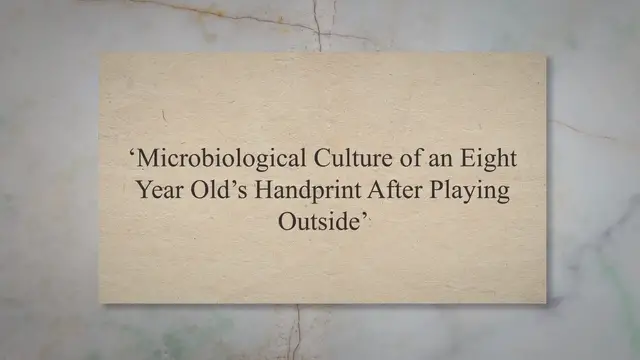 Video thumbnail for ‘Microbiological Culture of an Eight Year Old’s Handprint After Playing Outside’