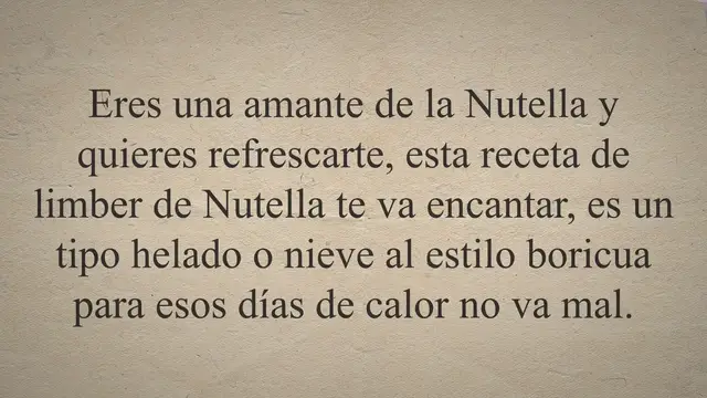 Video thumbnail for Como hacer 【Limber de Nutella】 Puertorriqueños ¡Cremosos!