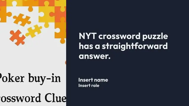Video thumbnail for Poker buy-in NYT Crossword Clue