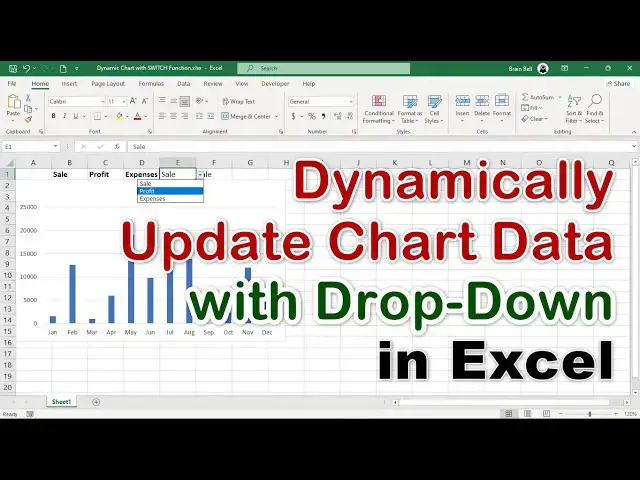Video thumbnail for Dynamically Update Chart Data with Drop-Down List in Excel
