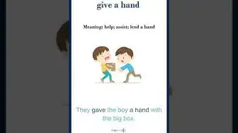 Video thumbnail for Give a hand meaning | give a hand sentences | Common English Idioms #shorts