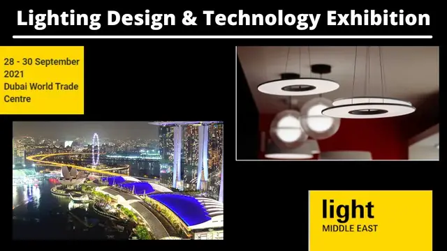 'Video thumbnail for #LightMiddleEast #UAE Dubai Lighting Exhibition Event (Sep 28-30, 2021) at Dubai World Trade Center'