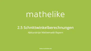 'Video thumbnail for 2.5 Schnittwinkelberechnungen'