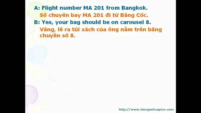 Video thumbnail for English For Tourists Unit 03 Dialogue 001