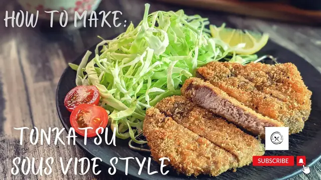 Video thumbnail for How to make Tonkatsu Japanese Pork Cutlet 豚かつ | Sous Vide Style | Easy tonkatsu sauce