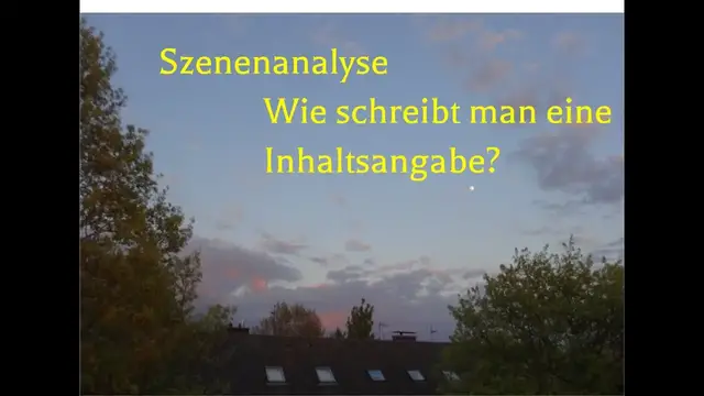 Video thumbnail for Szenenanalyse: Inhaltsangabe und Verlaufsanalyse – wie vermeidet man Überschneidungen?