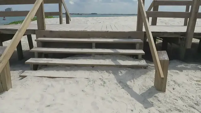 Video thumbnail for White Sand Walkway to the Beach