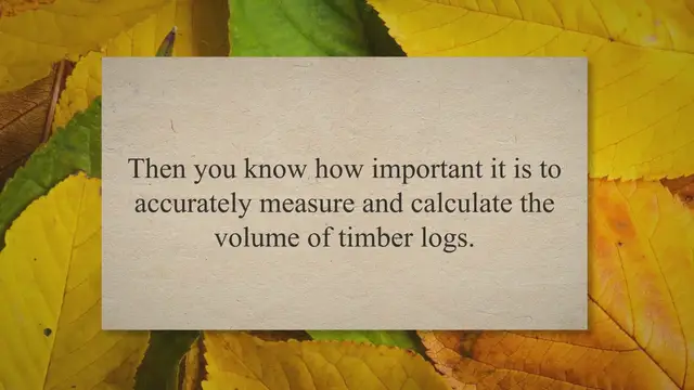 Video thumbnail for Timber Log Volume Calculator
