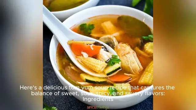Video thumbnail for tom yum soup recipe