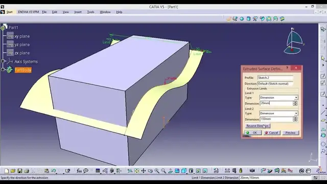 Video thumbnail for CATIA | How to Split a Solid Using a Surface in 2023