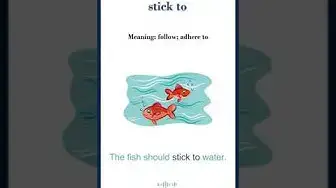 Video thumbnail for Stick to meaning | stick to sentences | Common English Idioms #shorts