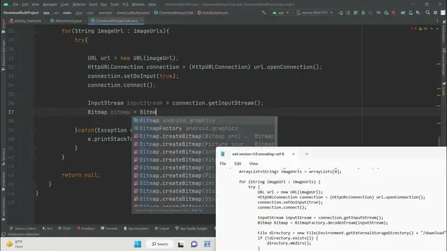 Video thumbnail for Android Java Project to Download Multiple Images From URL With Progressbar & Save it inside Gallery