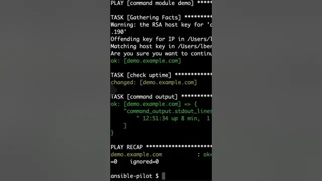 Video thumbnail for #shorts Ansible modules - command vs shell #module #ansible