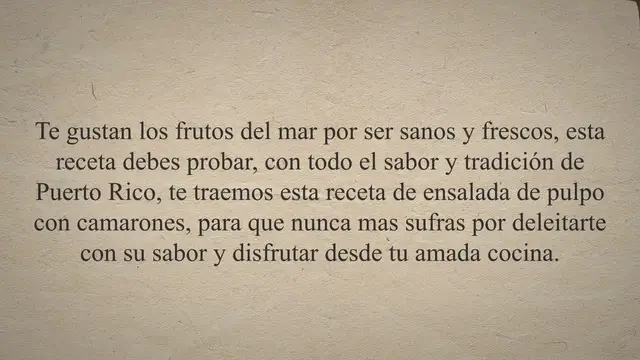 Video thumbnail for Receta 【ensalada de pulpo】 Boricua ¡Deliciosa!