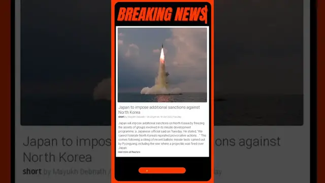 Video thumbnail for North Korea on the brink: Japan imposes additional sanctions | #shorts #news