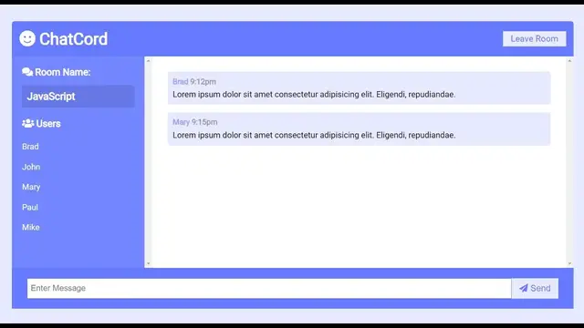 Video thumbnail for Build a Socket.io Realtime Chat With Rooms in Node.js & Express Using Javascript