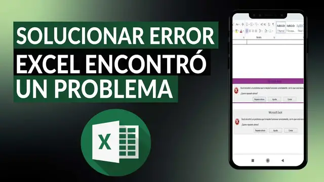 Video thumbnail for Solucionar error EXCEL encontró un problema que le impide funcionar correctamente