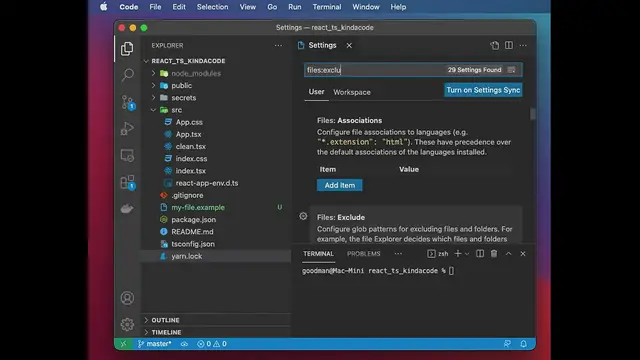 'Video thumbnail for VS Code hide files and folders from the explorer'