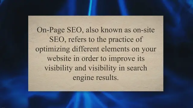 'Video thumbnail for Getting Started with On-Page SEO: Essential Elements and Optimization Tips for Beginners'