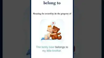 Video thumbnail for "Belong to" meaning | "belong to" in a sentence | Common English Idioms #shorts