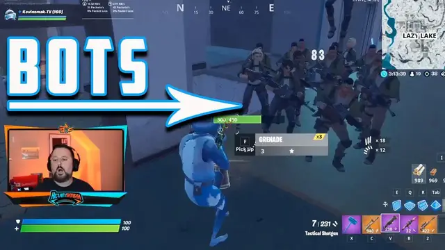 Video thumbnail for Fortnite Bot Lobby Gameplay - How to VS Bots!