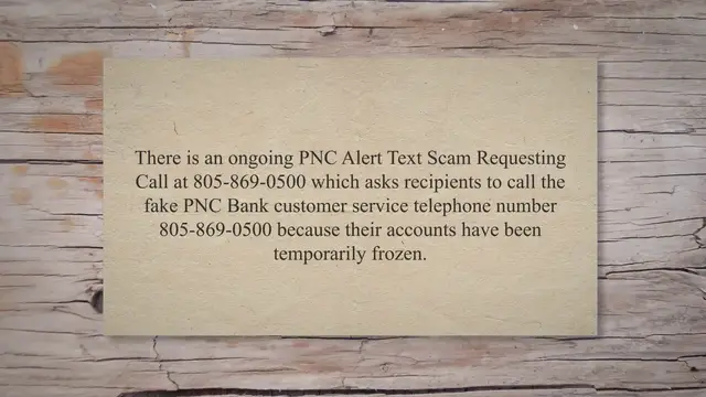 Video thumbnail for PNC Alert Text Scam Requesting Call at 805-869-0500 {2023} Beware Of This Phishing!