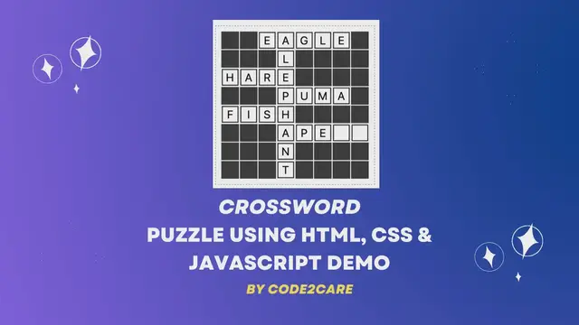 'Video thumbnail for Crossword Puzzles - using HTML, CSS & JavaScript Demo'