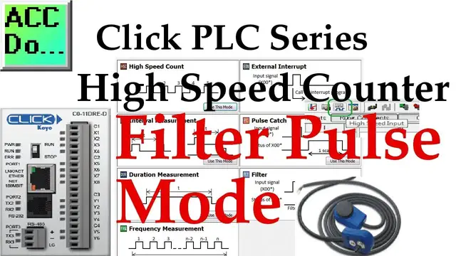 Video thumbnail for Click PLC High Speed Counter Input Filter Pulse Mode